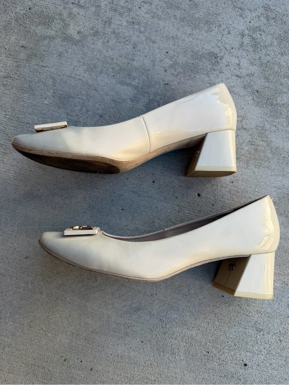 Authentic Tory Burch Gigi Patent Leather Block Heels - Picture 5 of 7